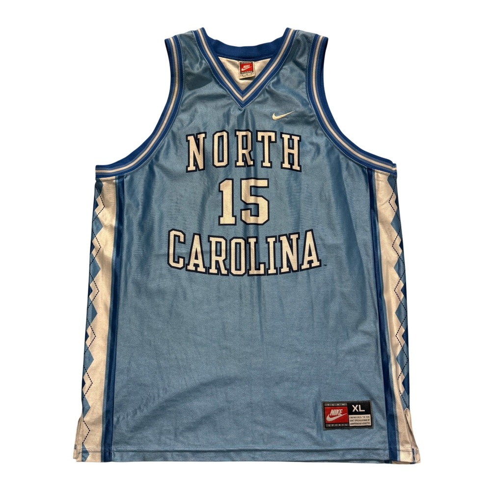 Vintage Nike North Carolina Vince Carter Jersey 15 Argyle Blue Mens XL